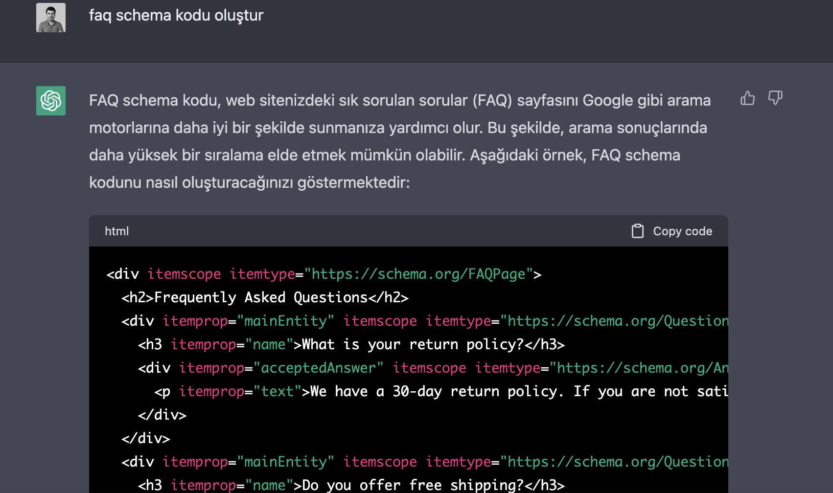 chatgpt FAQ schema