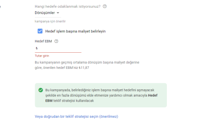Google Ads Otomatik Teklifler